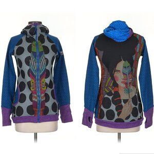 Crazy Feather Hoodie By Valeria Colturi